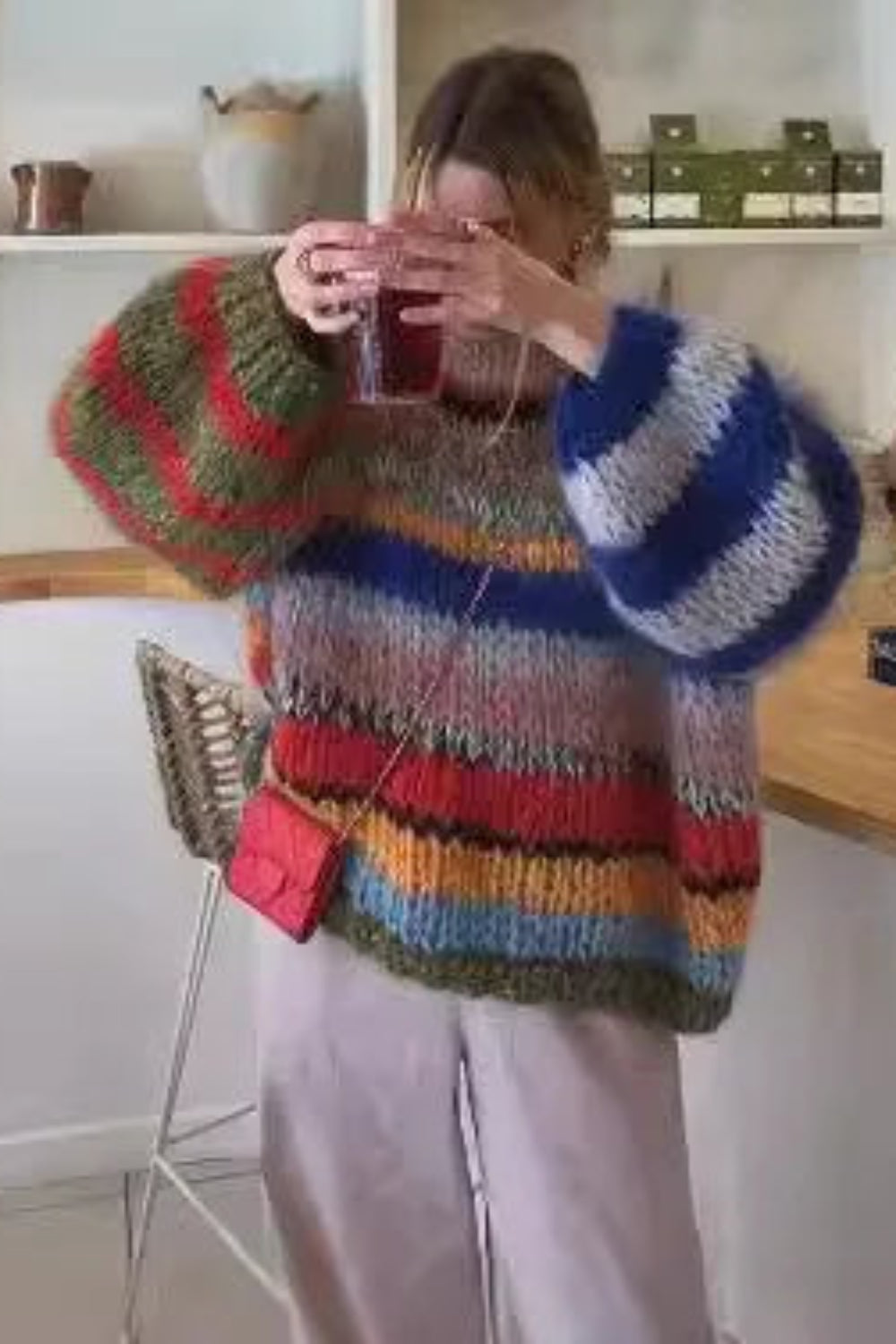 New Women's Fall Striped Sweater