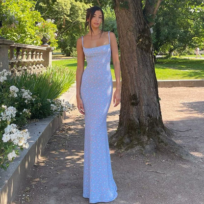 Summer Dress Style With Backless Slim Fit And Sweet Floral Vibes
