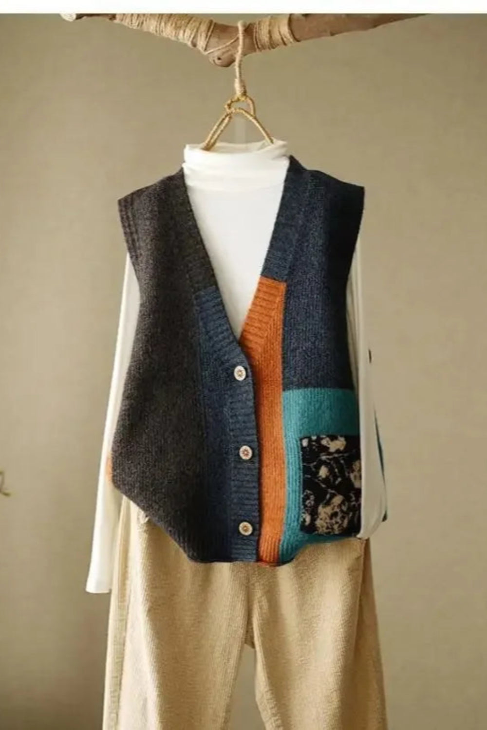 Retro Knitted Sweater Vest Outfit Inspiration Cozy Fall Winter Fashion For Women