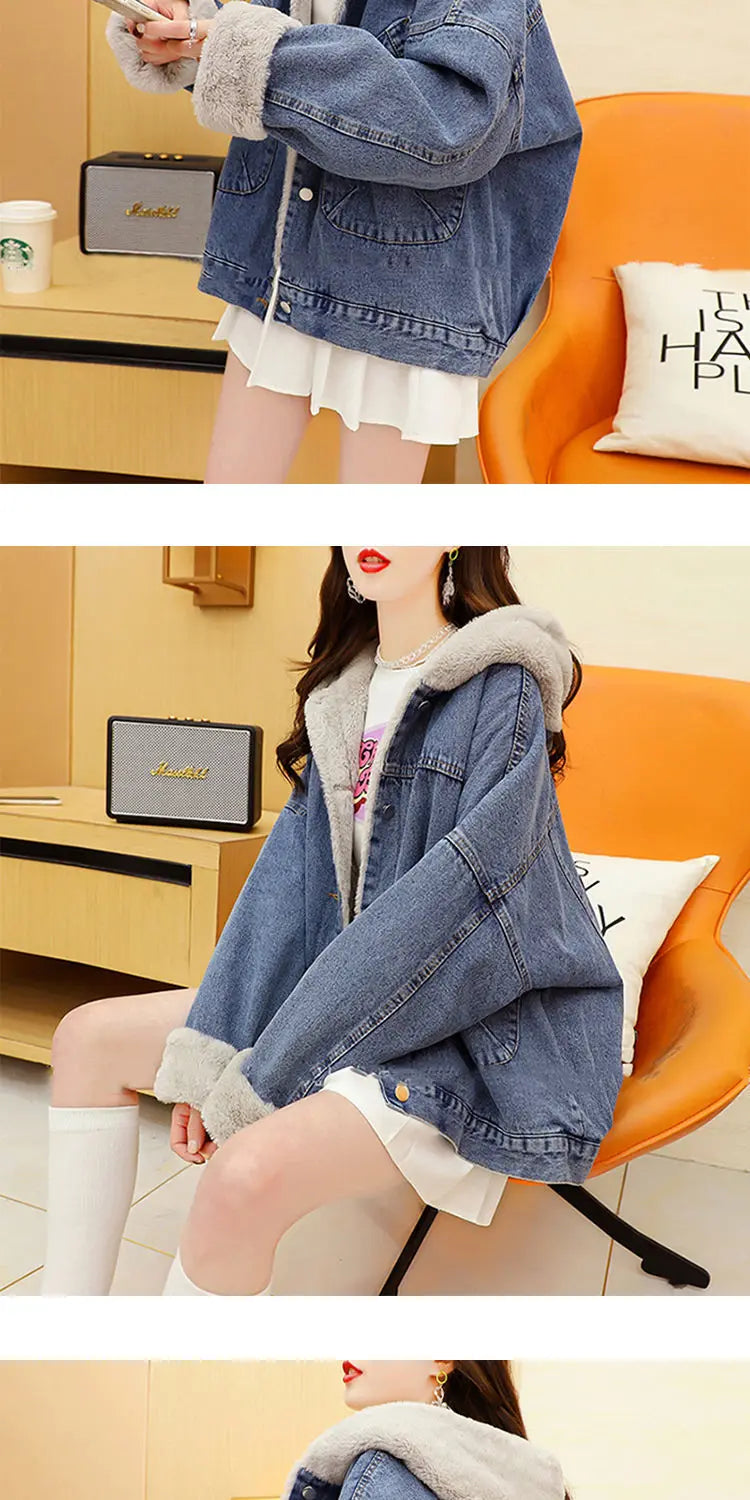 Arctic Denim Down Cotton Vogue Coat