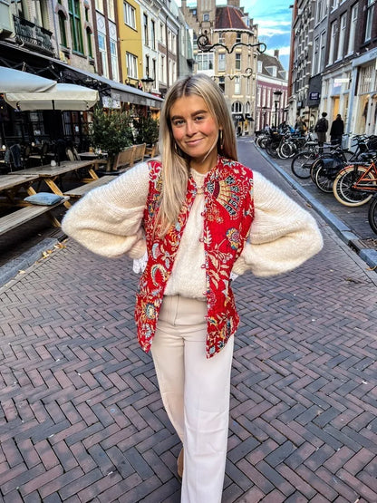 Embroidery Elegance Vintage Patch Vest