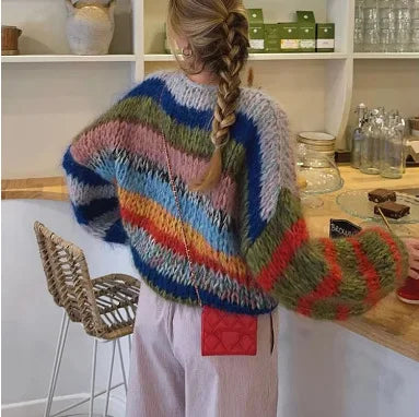 New Women's Fall Striped Sweater