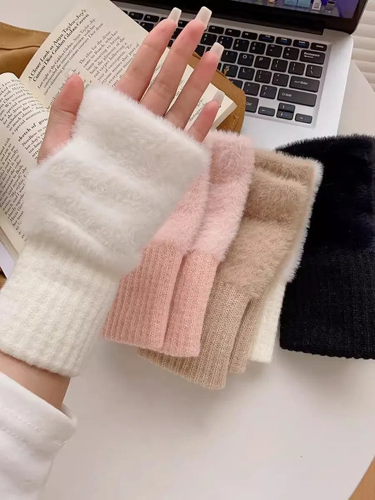 Snow Luxe Luxury Knit Wrist Gloves