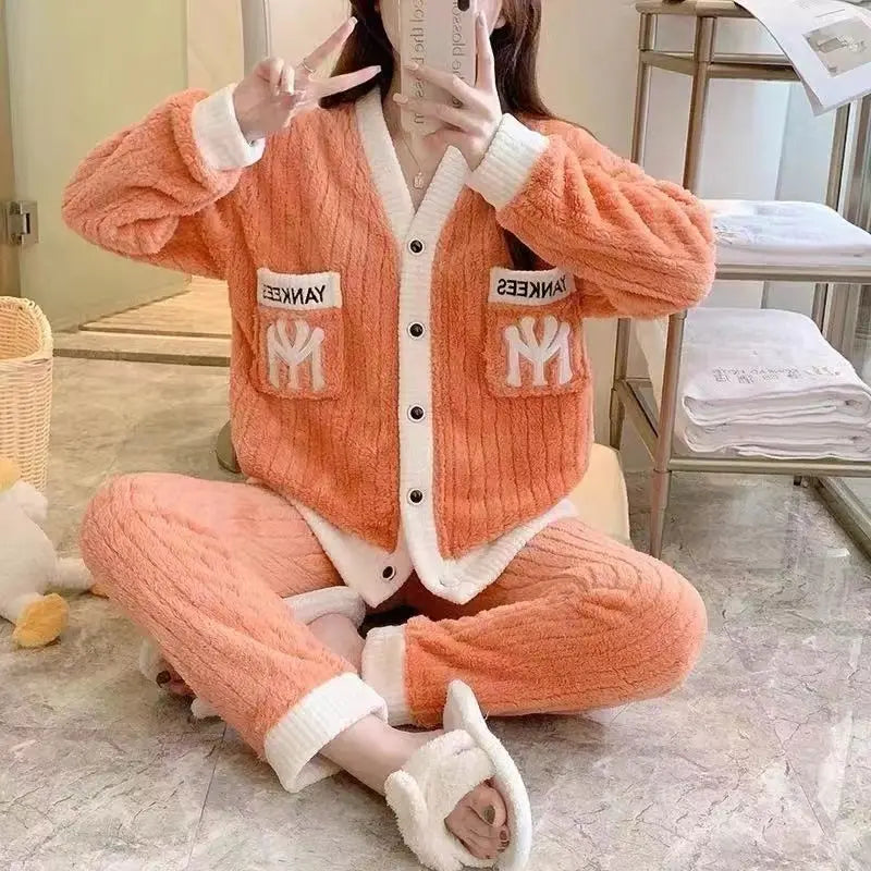 Women's Coral Fleece Pajama Sets