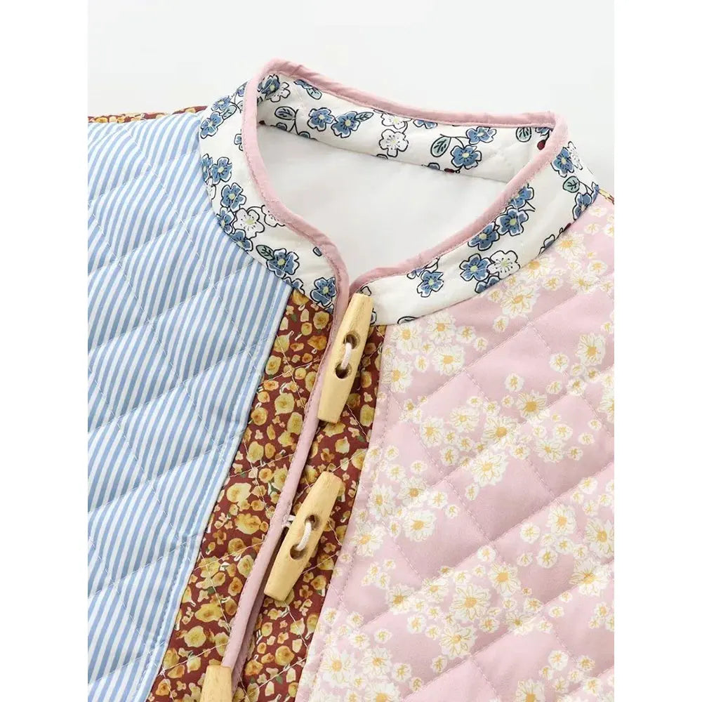 Y2K Jacket With Patchwork Style And Pockets For Casual Outfit Inspiration