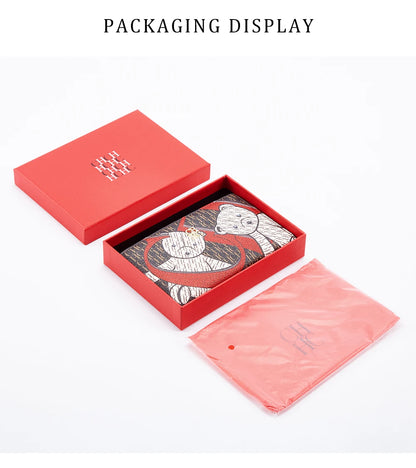 Retro Cartoon Print Long Wallet With Classic Style and Fashionably Simple Large Capacity Design