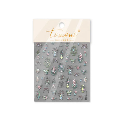 5D Stained Glass Nail Stickers For Fall Nails Inspiration And Glitter Nail Art Styling
