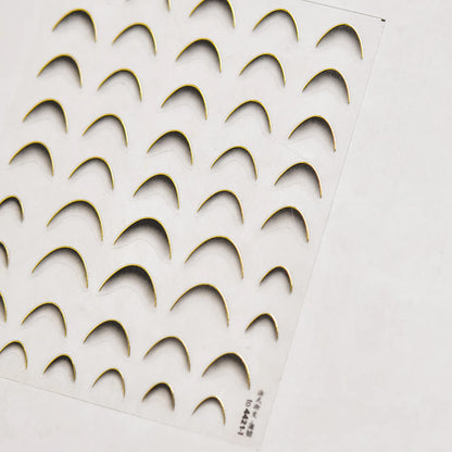 White Wave Line Nail Decals For Autumn Nails Looks And Manicure Design Ideas