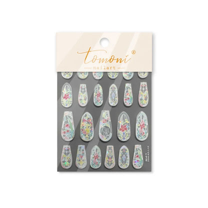5D Stained Glass Nail Stickers For Fall Nails Inspiration And Glitter Nail Art Styling