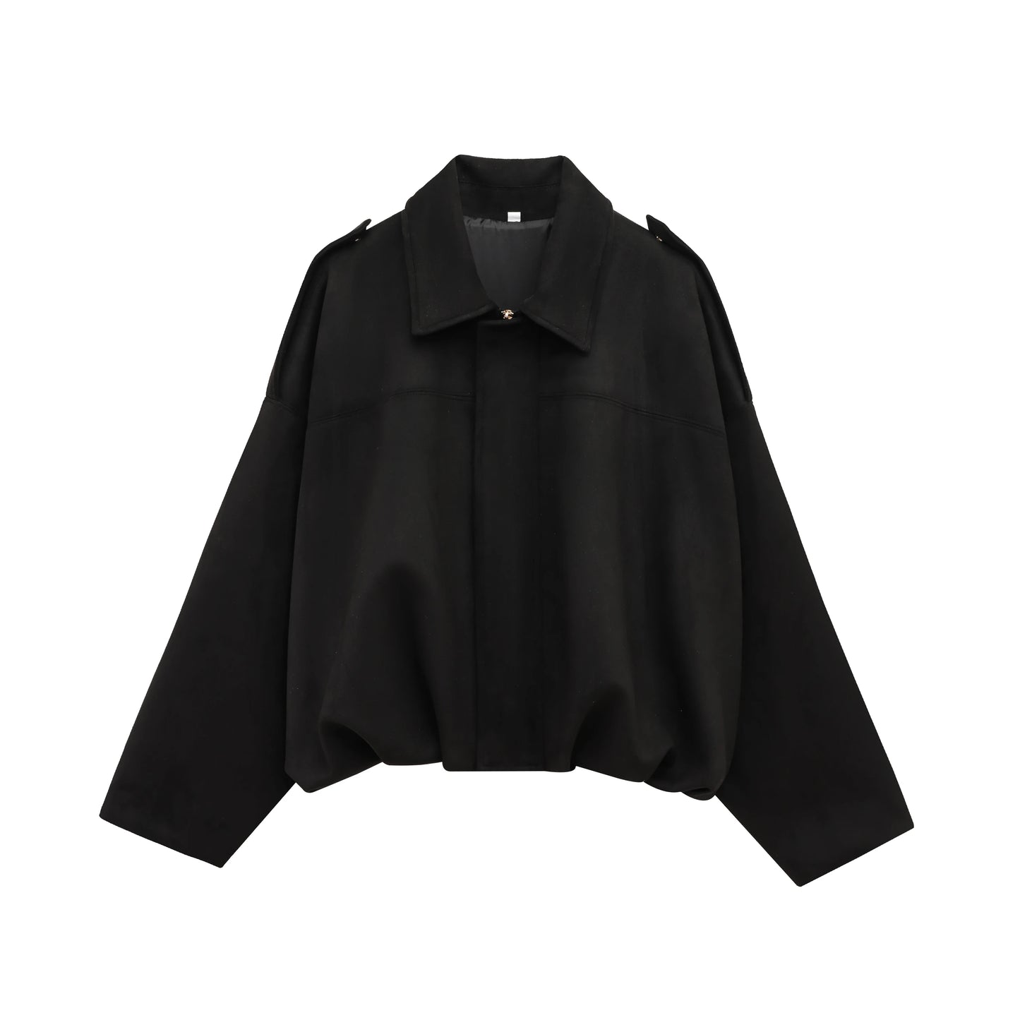 Loose Fit Suede Bomber Jacket Outfit Casual Fall Trend For Women With Lapel Zipper