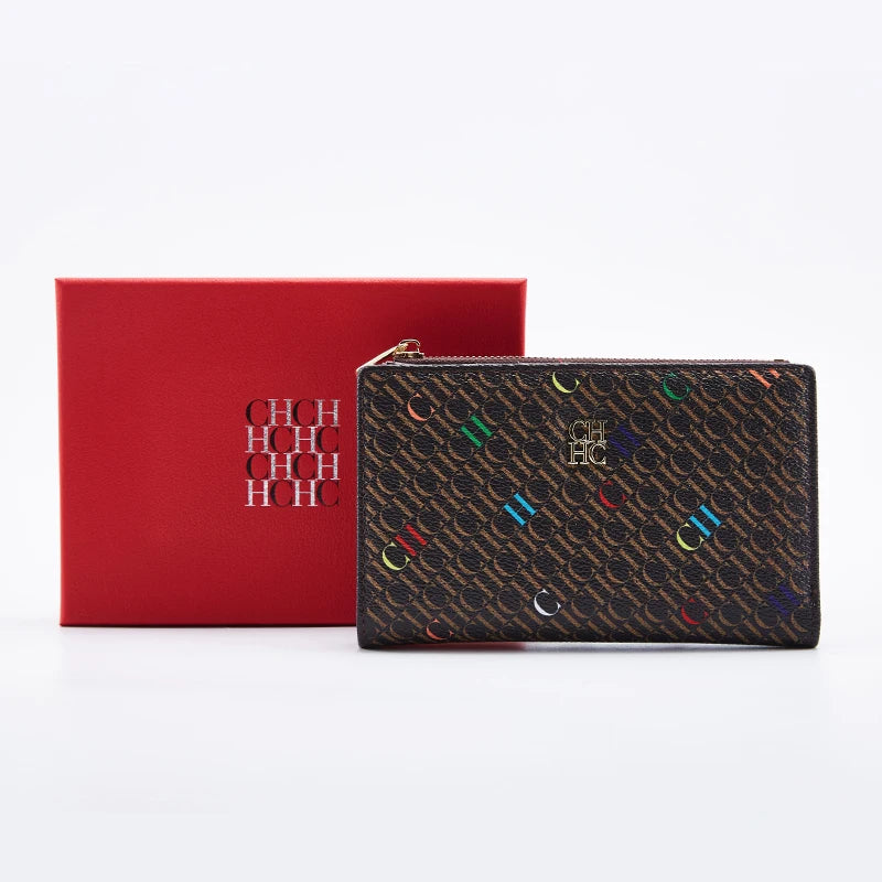 Retro Cartoon Print Long Wallet With Classic Style and Fashionably Simple Large Capacity Design