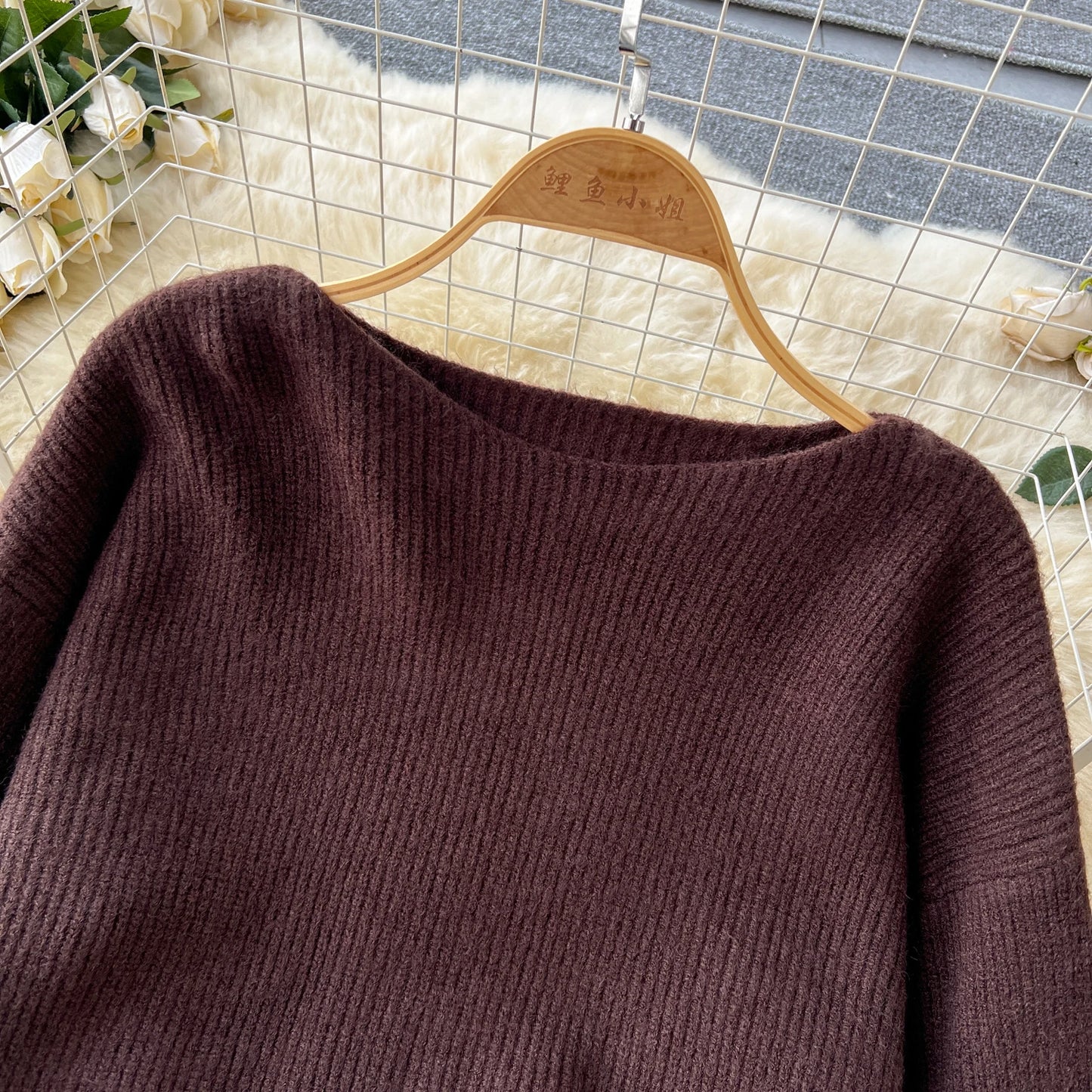 Fall Outfit Aesthetic Knit Sweater And Skirt Coord Set