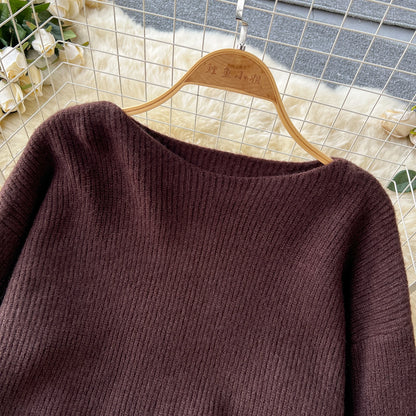 Fall Outfit Aesthetic Knit Sweater And Skirt Coord Set
