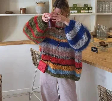 New Women's Fall Striped Sweater