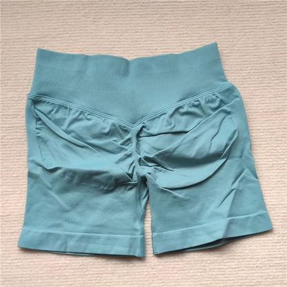 Sexy Seamless Scrunch Butt Biker Shorts for Athletic Yoga and High-Impact Workouts