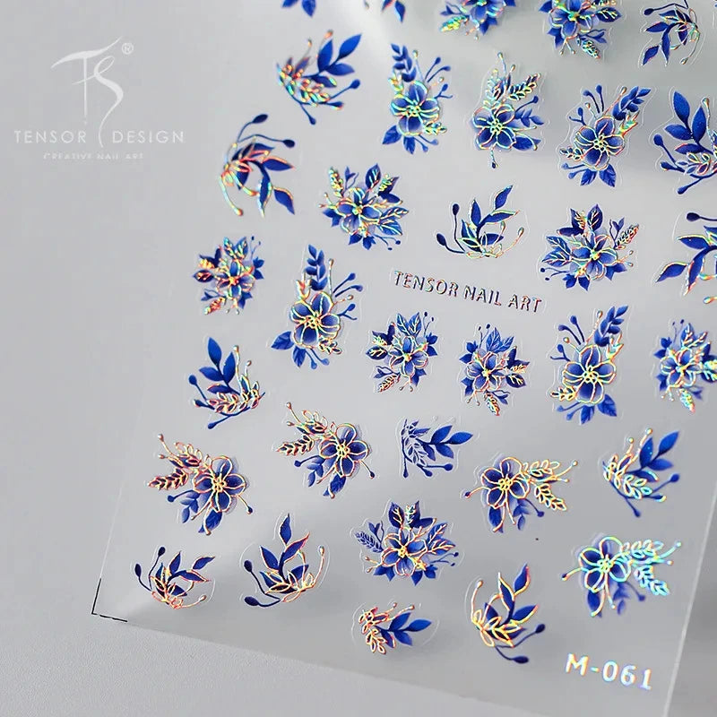 3D Gold Flower Nail Stickers For Fall Nails Inspiration And Luxury Nail Styling