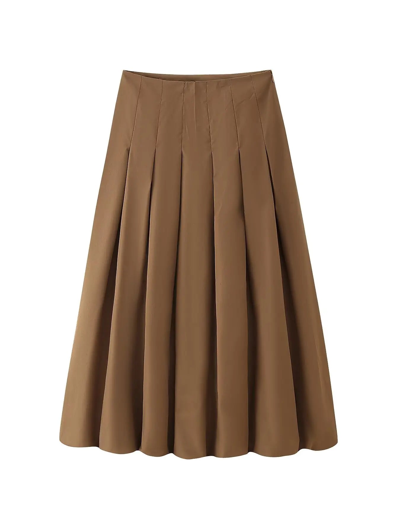 Two Piece Outfit Casual Lantern Skirt And Zipper Top Fall Fashion Look