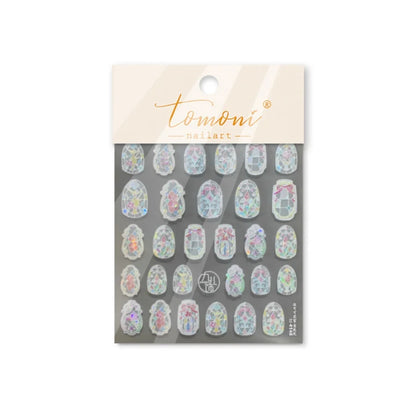 5D Stained Glass Nail Stickers For Fall Nails Inspiration And Glitter Nail Art Styling