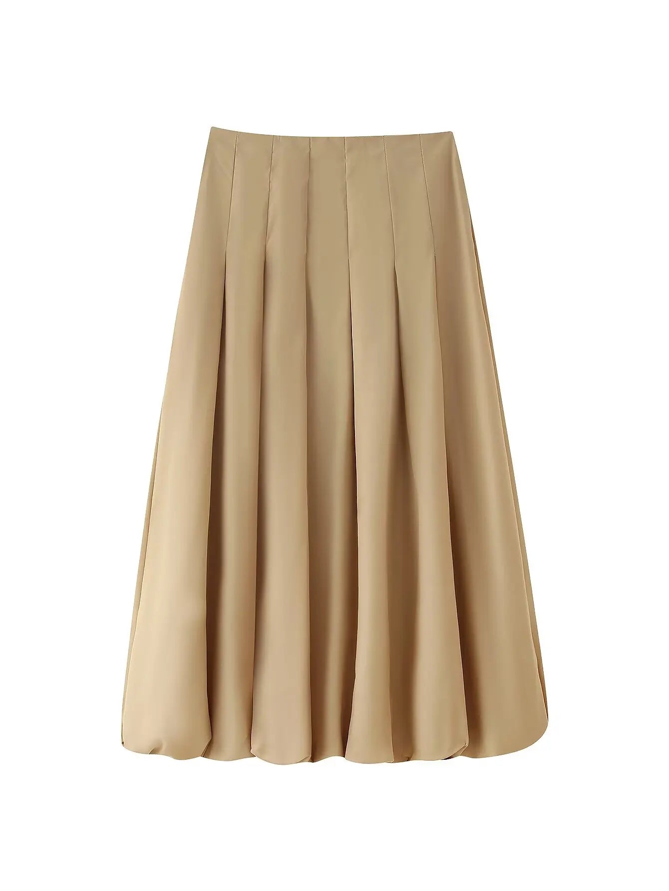 Two Piece Outfit Casual Lantern Skirt And Zipper Top Fall Fashion Look