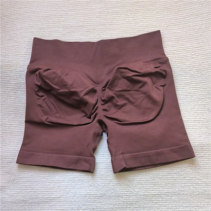 Sexy Seamless Scrunch Butt Biker Shorts for Athletic Yoga and High-Impact Workouts