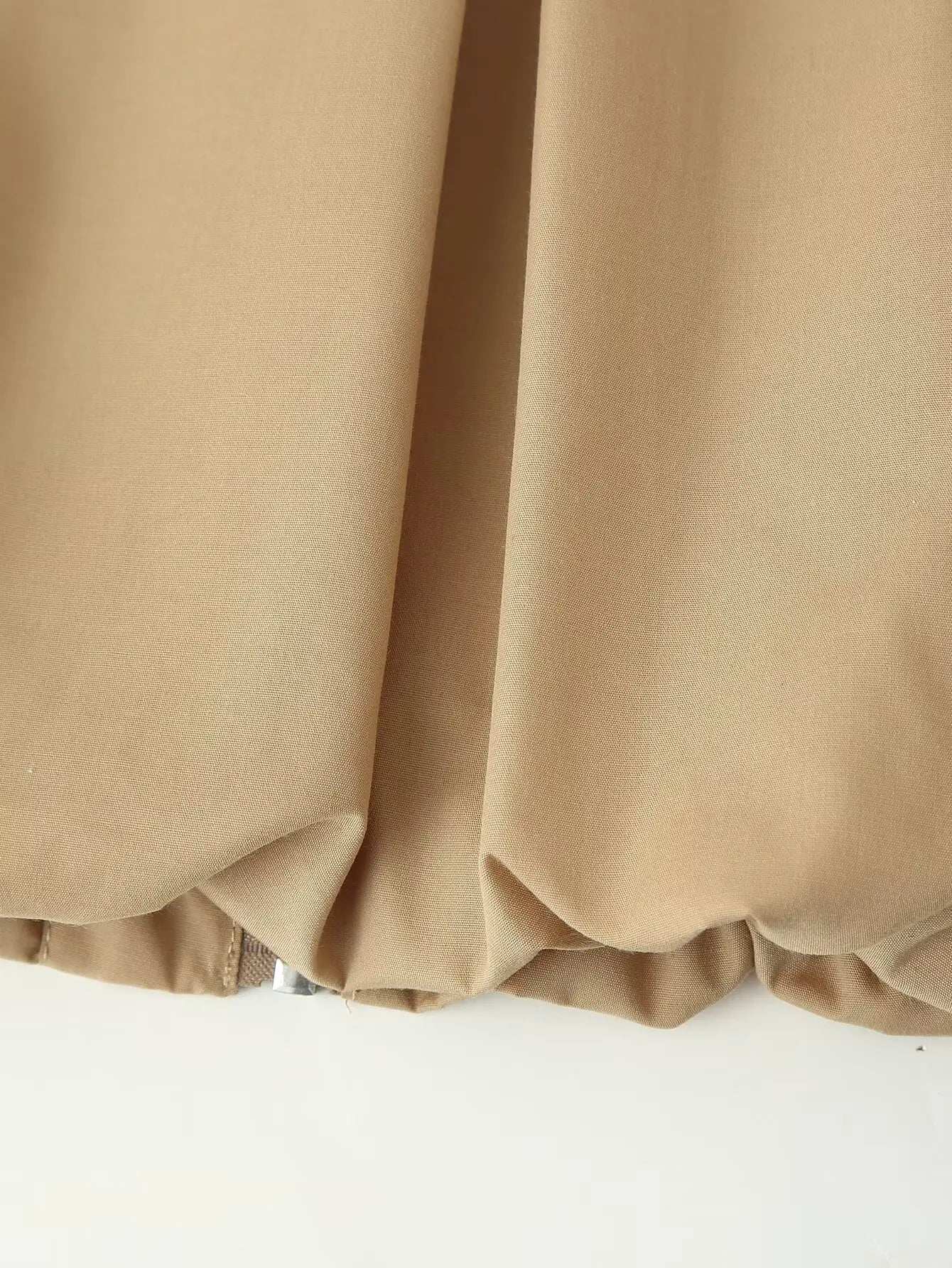 Two Piece Outfit Casual Lantern Skirt And Zipper Top Fall Fashion Look