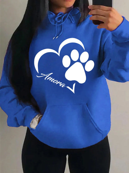 Morning Mood Cozy Cat Print Oversized Hoodie For Women Copy