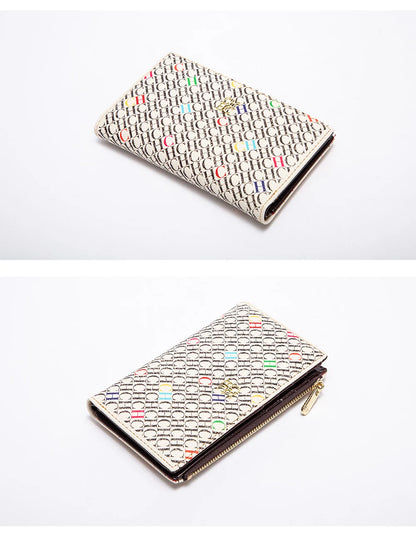 Retro Cartoon Print Long Wallet With Classic Style and Fashionably Simple Large Capacity Design