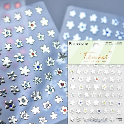 5D Stained Glass Nail Stickers For Fall Nails Inspiration And Glitter Nail Art Styling