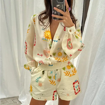 Sexy Retro Summer Outfit With Floral Print And Y2K Vibes For Club Nights