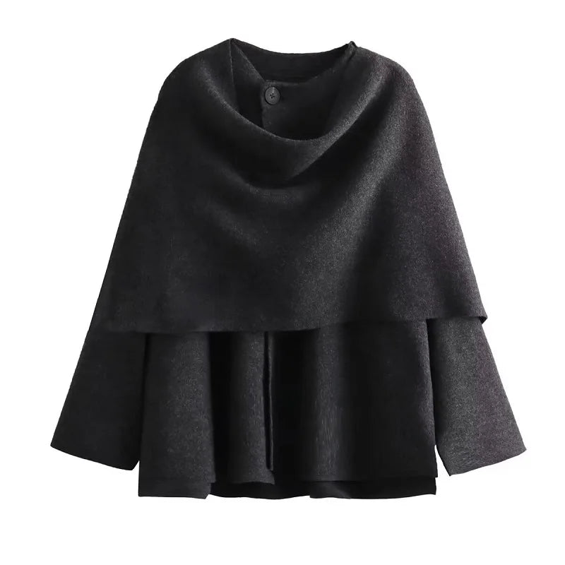 Plush Winter Coat Outfit Inspiration For Women Asymmetric Scarf Jacket Trend Fashion