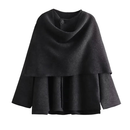 Plush Winter Coat Outfit Inspiration For Women Asymmetric Scarf Jacket Trend Fashion