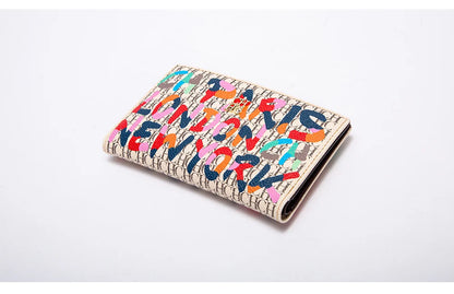 Retro Cartoon Print Long Wallet With Classic Style and Fashionably Simple Large Capacity Design