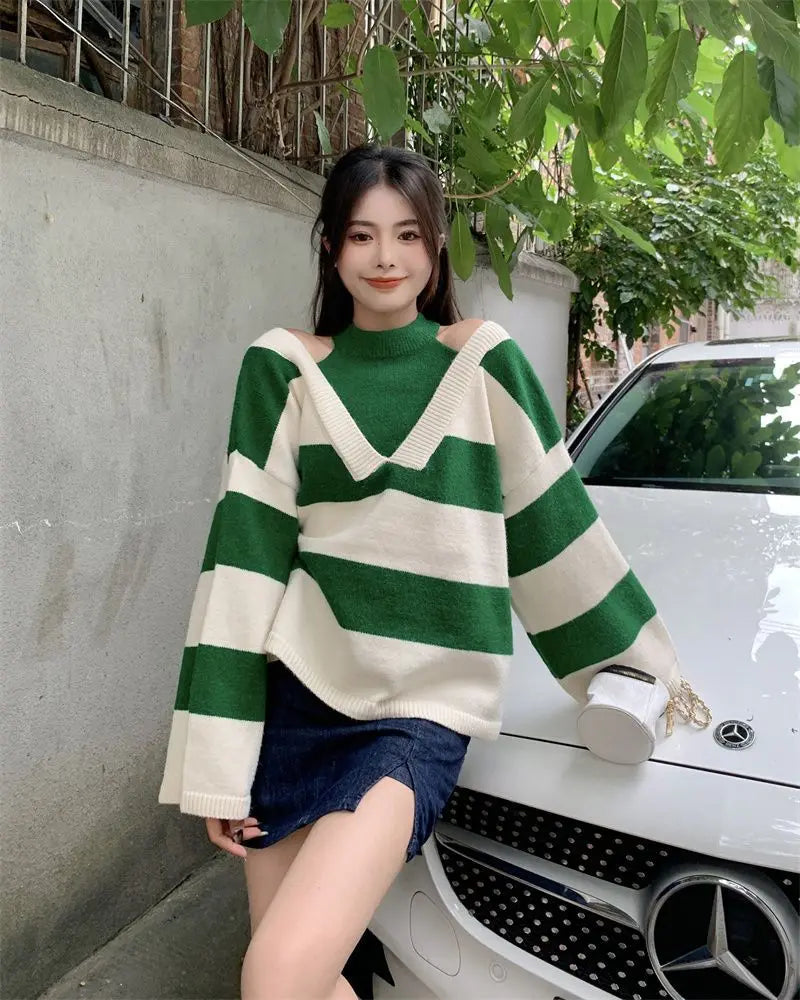 Schoolgirl Chic Halter Sweater