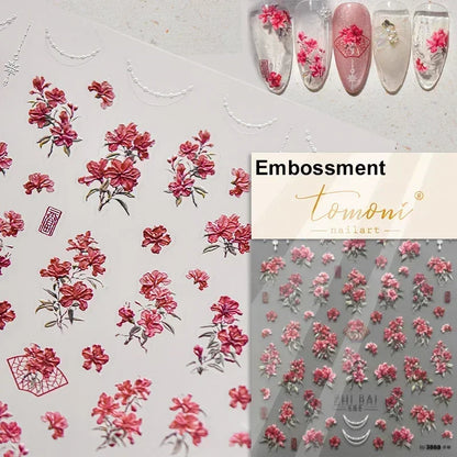 5D Stained Glass Nail Stickers For Fall Nails Inspiration And Glitter Nail Art Styling