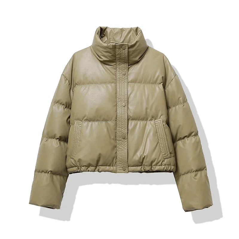 Short Winter Coat With Thick Padding And Relaxed Fit For Casual Outfits