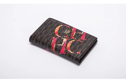 Retro Cartoon Print Long Wallet With Classic Style and Fashionably Simple Large Capacity Design
