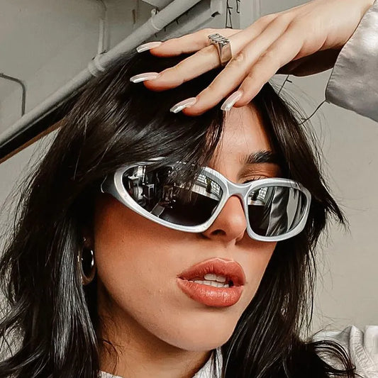 Trendy Y2K Square Punk Mirrored Sunglasses for All