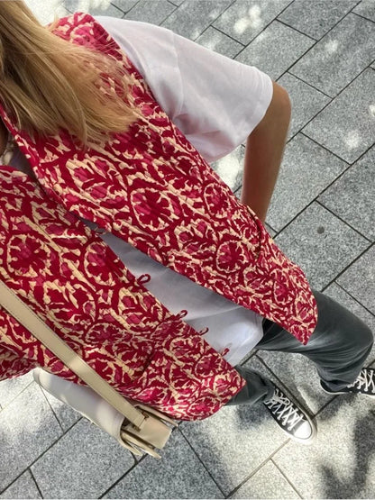 Embroidery Elegance Vintage Patch Vest