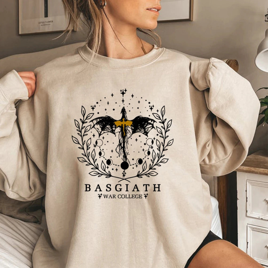 Fall Outfit Sweatshirt For Women With Riders Quadrant Fantasy Graphic Print