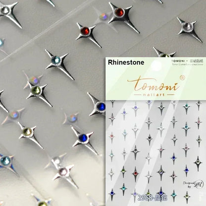 Luxury Korean Nail Decals With Silver And Gold Accents For Autumn Nails Fashion