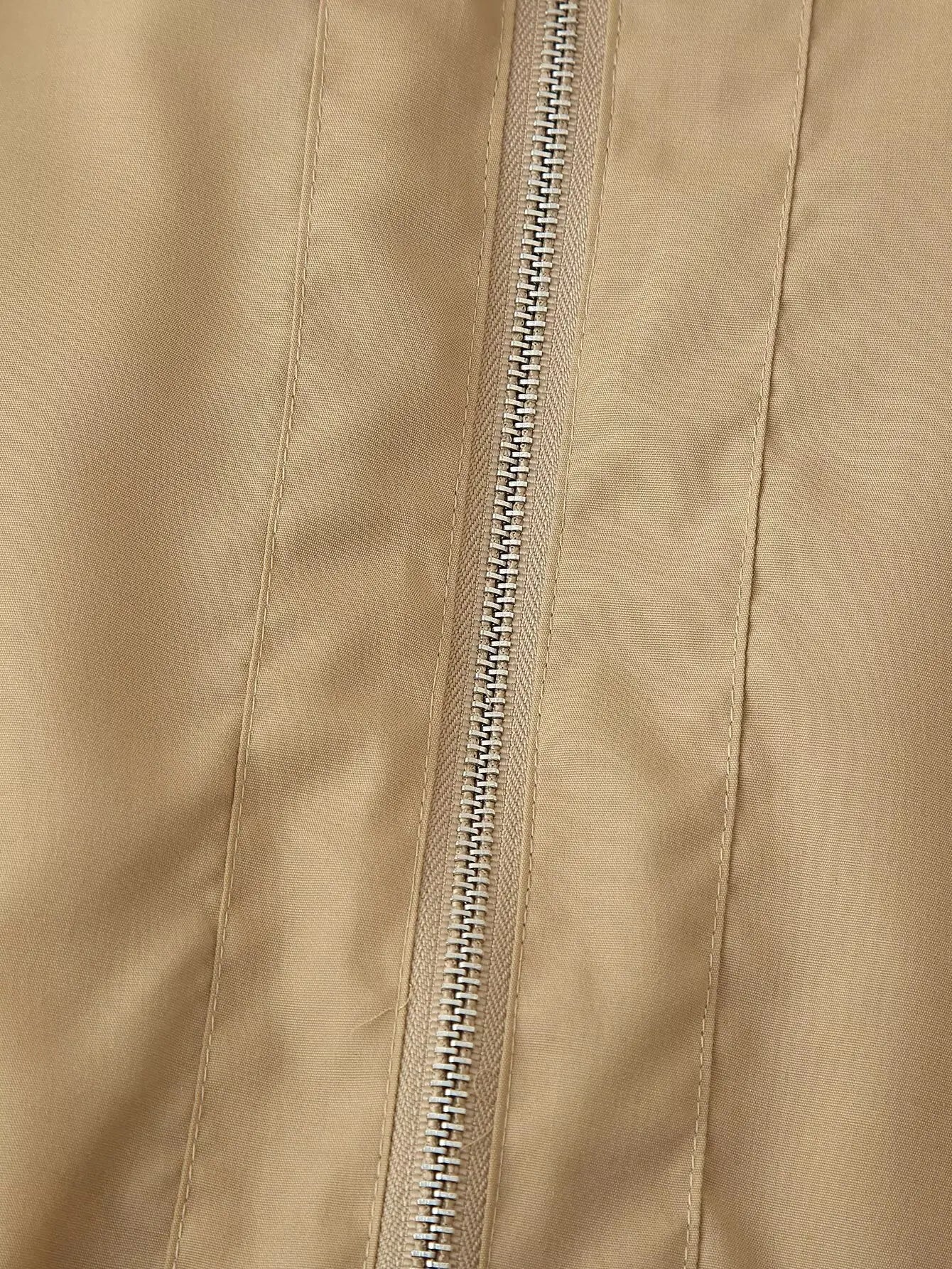 Two Piece Outfit Casual Lantern Skirt And Zipper Top Fall Fashion Look