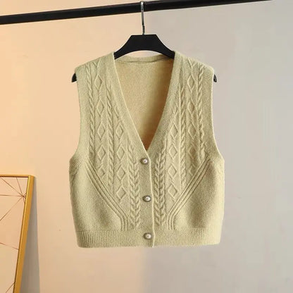 Layered Outfit Inspiration Knitted Vest Cardigan For Women With Slim Fit Camisole Styling