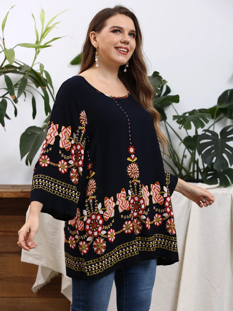 5XL Plus Size Blossom Comfort Casual Shirts