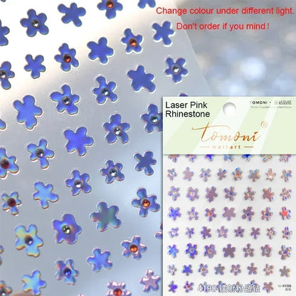 5D Stained Glass Nail Stickers For Fall Nails Inspiration And Glitter Nail Art Styling