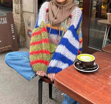 New Women's Fall Striped Sweater