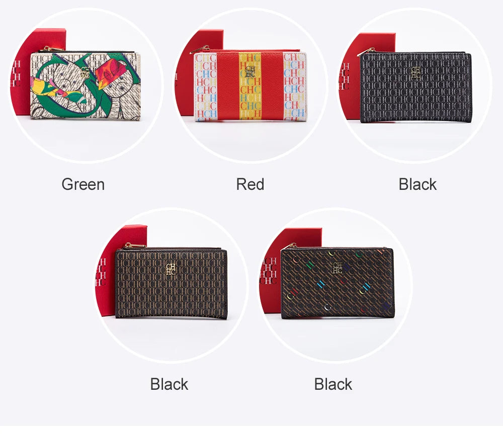 Retro Cartoon Print Long Wallet With Classic Style and Fashionably Simple Large Capacity Design