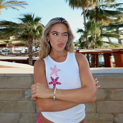 Shiny Sequin Summer Beach Set With Sexy Backless Vest and Mini Holiday Skirt Vibes
