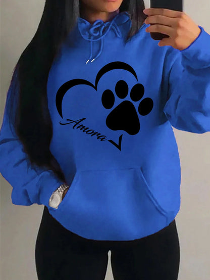 Morning Mood Cozy Cat Print Oversized Hoodie For Women Copy