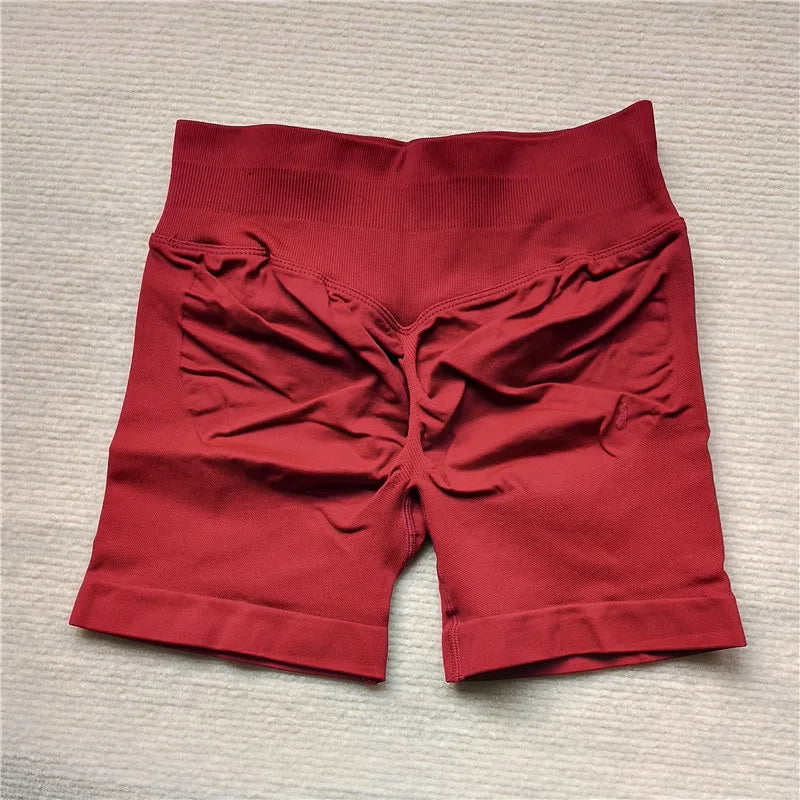 Sexy Seamless Scrunch Butt Biker Shorts for Athletic Yoga and High-Impact Workouts