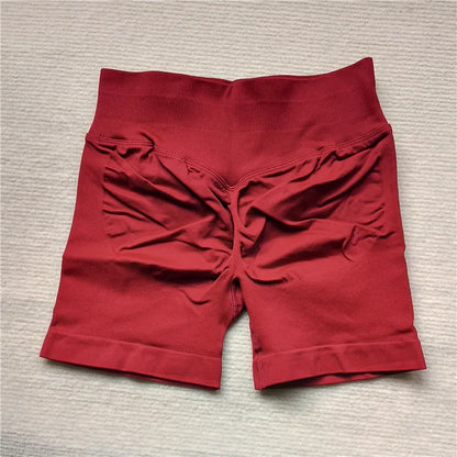 Sexy Seamless Scrunch Butt Biker Shorts for Athletic Yoga and High-Impact Workouts